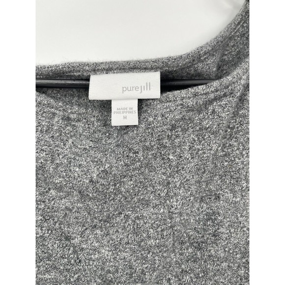 Pure J Jill Womens Sweater Medium Gray Long Sleeve Round Neck Solid Pullover - Picture 2 of 7